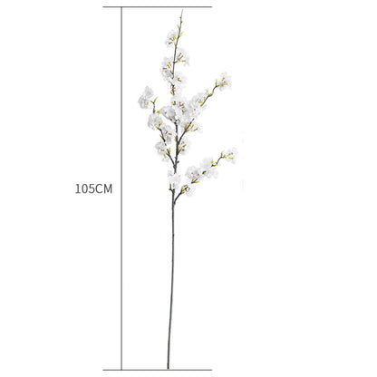 SOGA 67cm Green Glass Tall Floor Vase with 10pcs White Artificial Fake Flower Set • LUZ-Vase0053GreenwWhiteF10