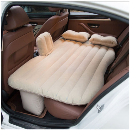 SOGA 2X Beige Stripe Inflatable Car Mattress Portable Camping Rest Air Bed Travel Compact Sleeping Kit Essentials • LUZ-CarMat003X2