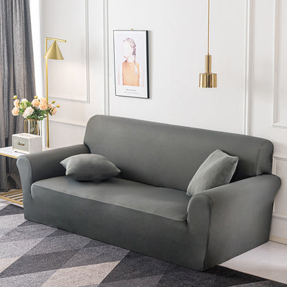 SOGA 2-Seater Grey Sofa Cover Couch Protector High Stretch Lounge Slipcover Home Decor • LUZ-SofaCov210