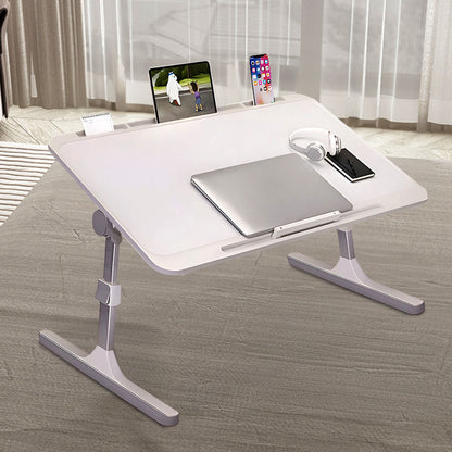 SOGA 70X45cm White Small Laptop Bed Portable Foldable Study Table Adjustable • LUZ-BedTableA14