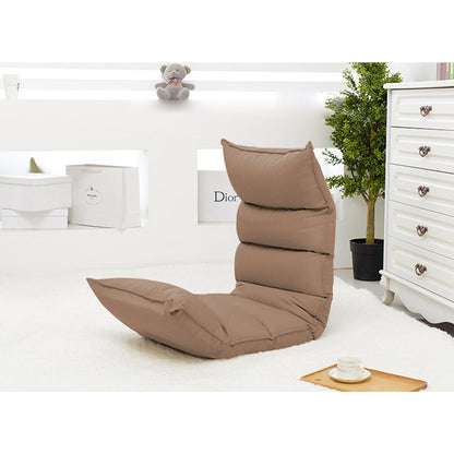 SOGA 4X Foldable Tatami Floor Sofa Bed Meditation Lounge Chair Recliner Lazy Couch Khaki • LUZ-LoungeLeatherKhakiX4