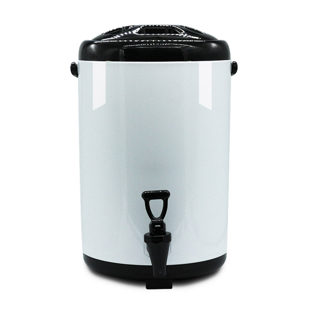 SOGA 2X 8L Stainless Steel Insulated Milk Tea Barrel Hot and Cold Beverage Dispenser Container with Faucet White • LUZ-VICDispenser8LWHTX2