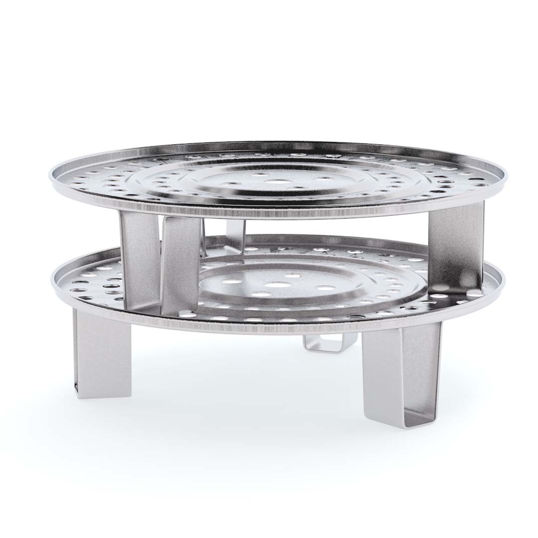 SOGA 34cm Stainless Steel Steamer Insert Stock Pot Steaming Rack Stockpot Tray • LUZ-SS-Rack34CM