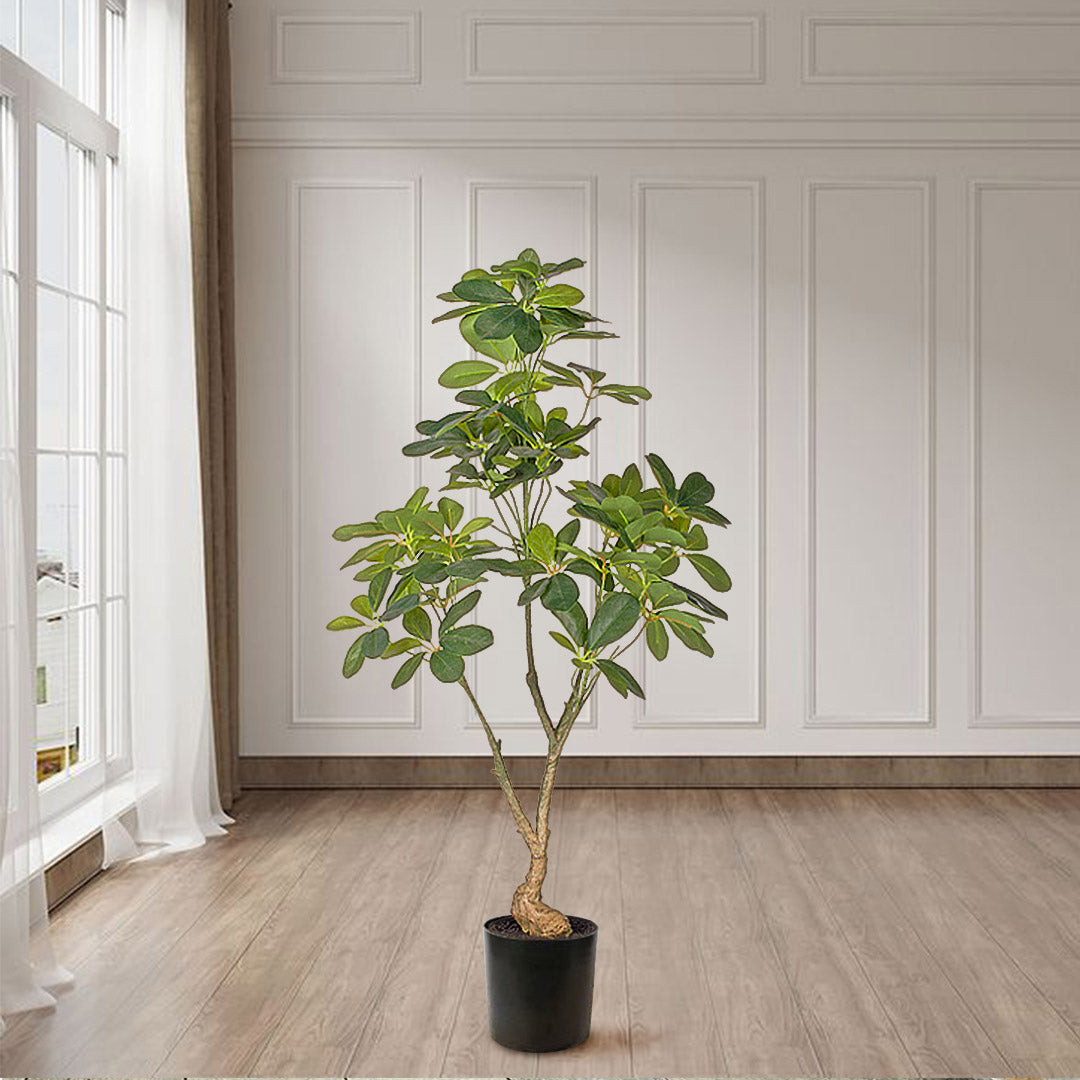 SOGA 4X 120cm Artificial Natural Green Schefflera Dwarf Umbrella Tree Fake Tropical Indoor Plant Home Office Decor • LUZ-APlantQXY120X4