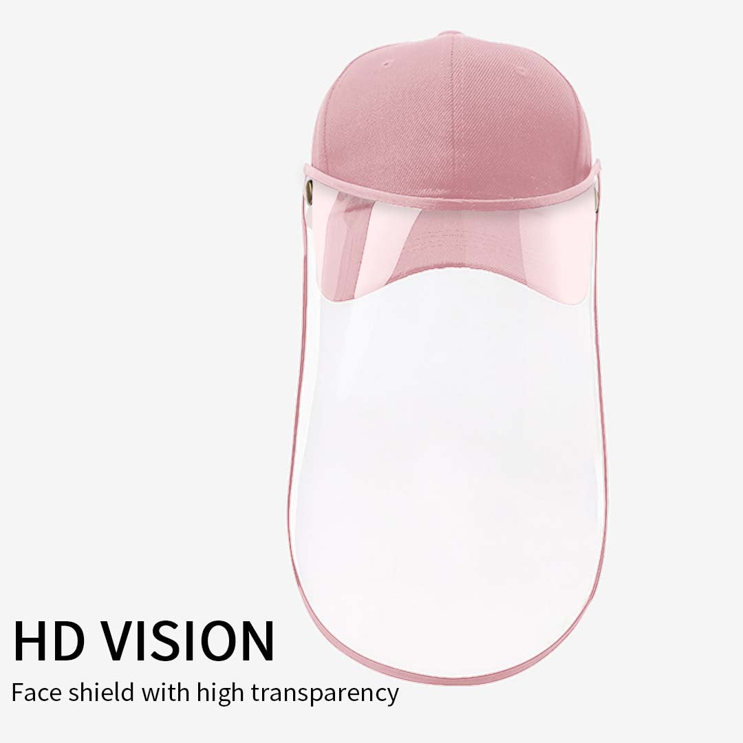 Outdoor Protection Hat Anti-Fog Pollution Dust Protective Cap Full Face HD Shield Cover Kids Pink • LUZ-HatKidsPNK