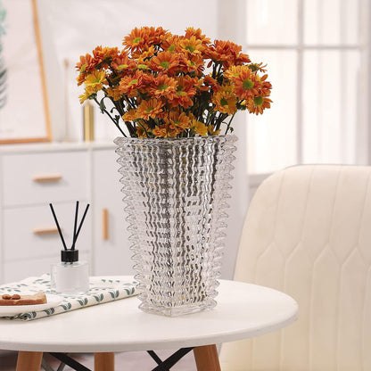 SOGA 22.5cm Handcrafted Clear Glass Vase, Classic Design for Home Decor • LUZ-GVase225Clear