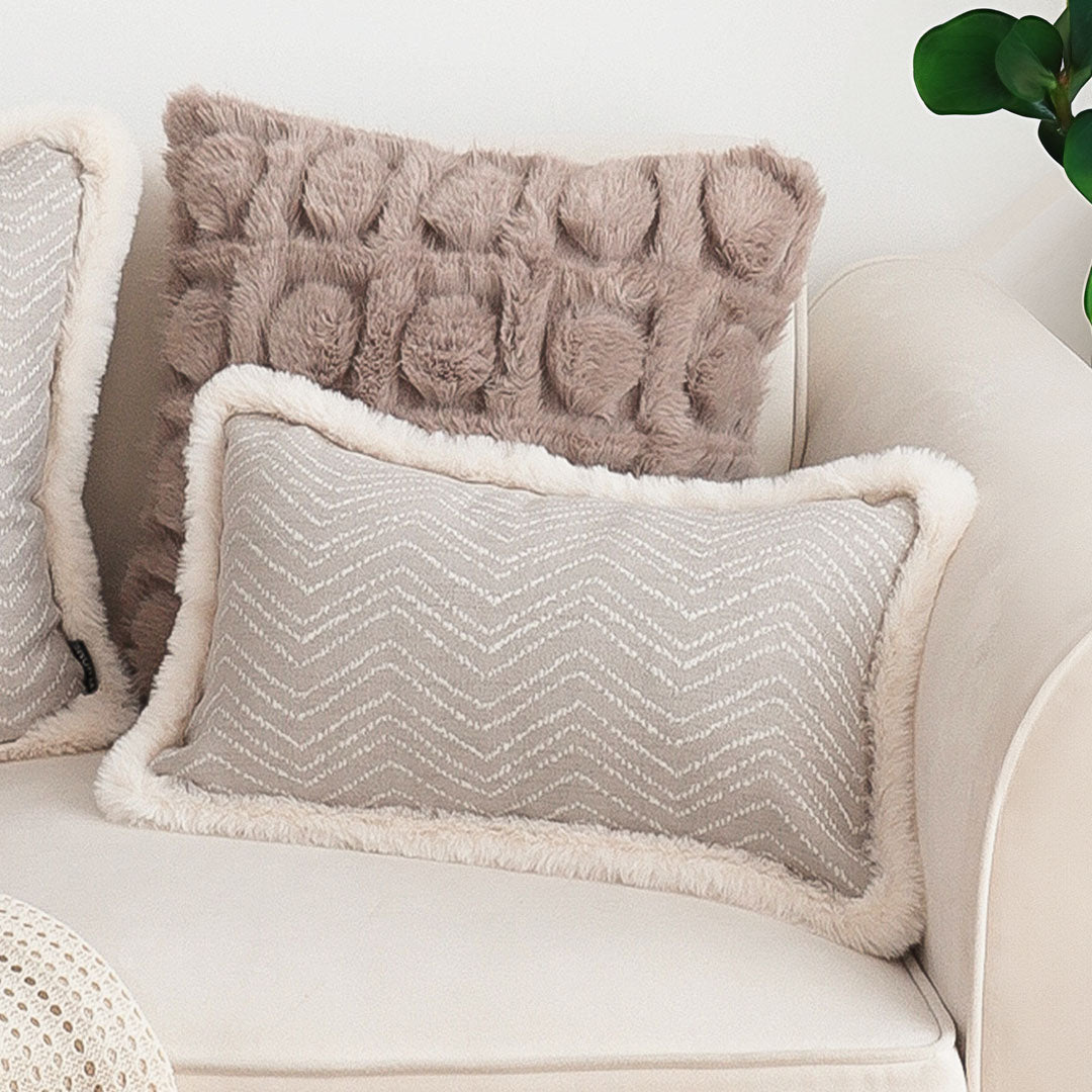 SOGA 2X 30cm Wabi-sabi Cushion Herringbone Lumbar Throw  Pillow • LUZ-FrenchCushion265X2
