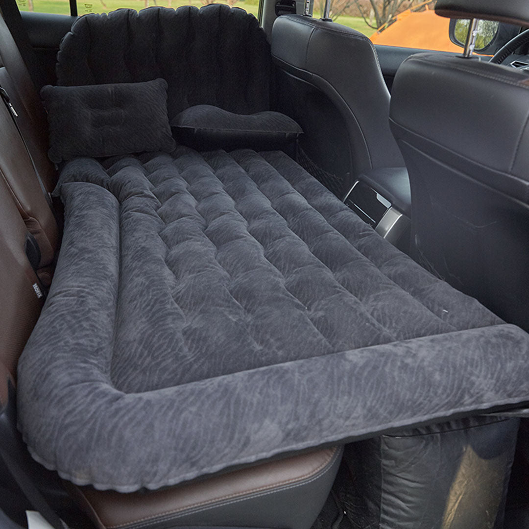 SOGA 2X Black Inflatable Car Boot Mattress Portable Camping Air Bed Travel Sleeping Essentials • LUZ-CarMat013X2