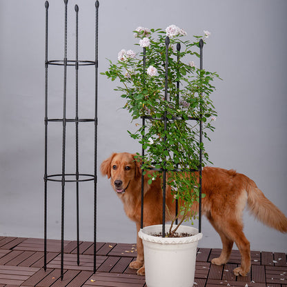 SOGA 2X 133cm 4-Bar Plant Frame Stand Trellis Vegetable Flower Herbs Outdoor Vine Support Garden Rack with Rings • LUZ-PlantTube133X2