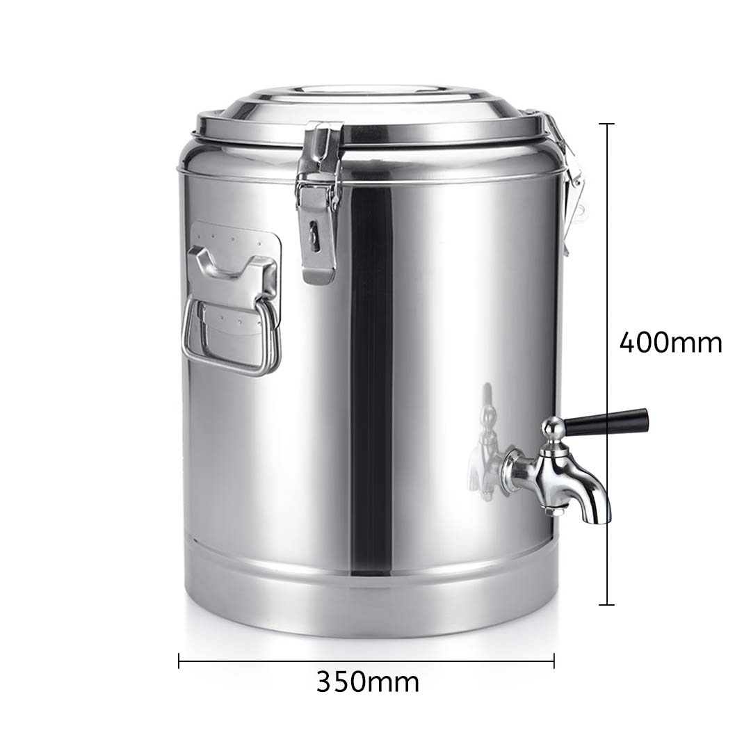 SOGA 2X 30L Stainless Steel Insulated Stock Pot Dispenser Hot & Cold Beverage Container With Tap • LUZ-InsulatedPotwTap3103X2