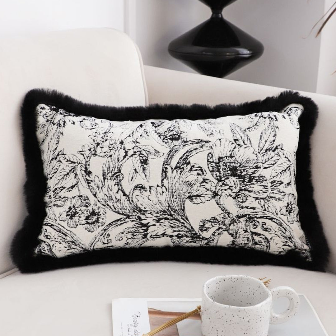 SOGA 35cm Elegant Decorative Luxury Victorian Rose French Embroidery Throw Pillow • LUZ-FrenchCushion224