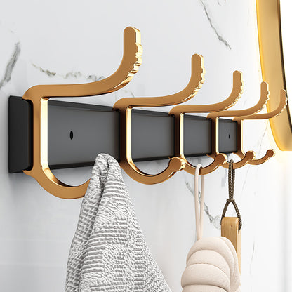 SOGA 2X 41cm Wall Mounted Towel Rack Space-Saving Hanger Organiser with Durable Hooks LUZ-TAN1014X2