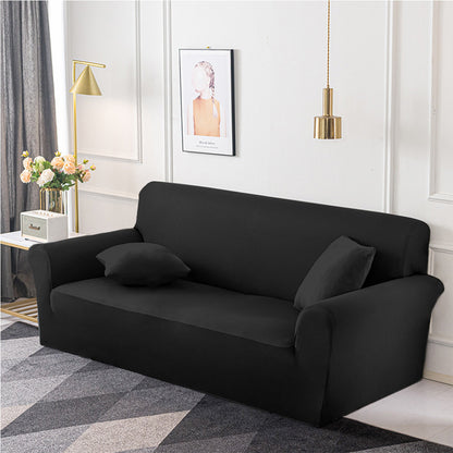SOGA 4-Seater Black Sofa Cover Couch Protector High Stretch Lounge Slipcover Home Decor • LUZ-SofaCov204
