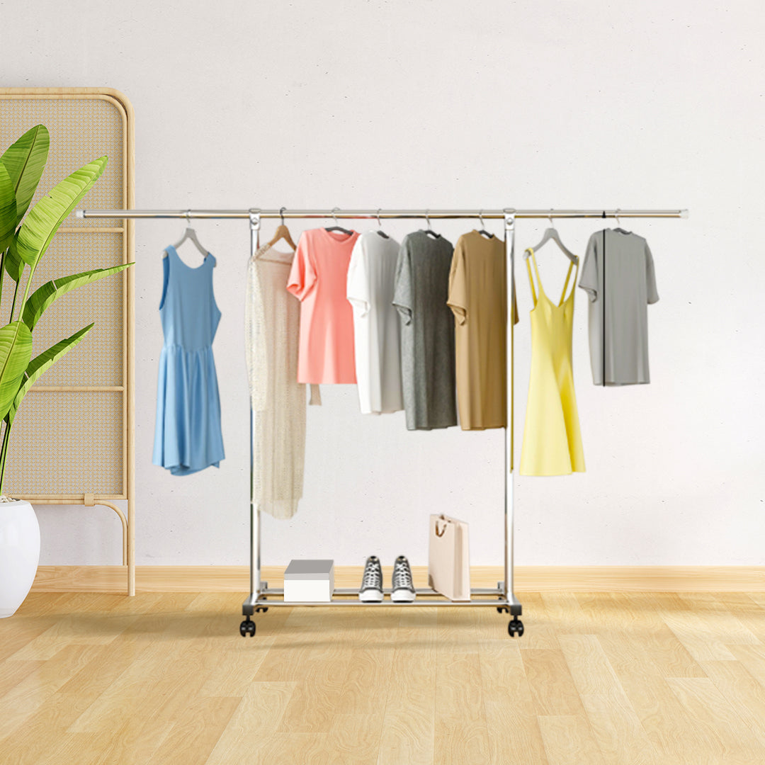 SOGA 200cm Stainless Steel Floor-Standing Clothes Rack - Durable and Space-Saving Laundry Organizer • LUZ-BSXG2523