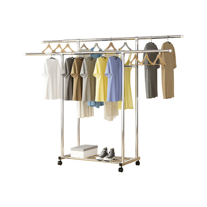 SOGA 2X 200cm Stainless Steel Floor-Standing Clothes Rack - Durable and Space-Saving Laundry Organizer • LUZ-BSXG2529X2