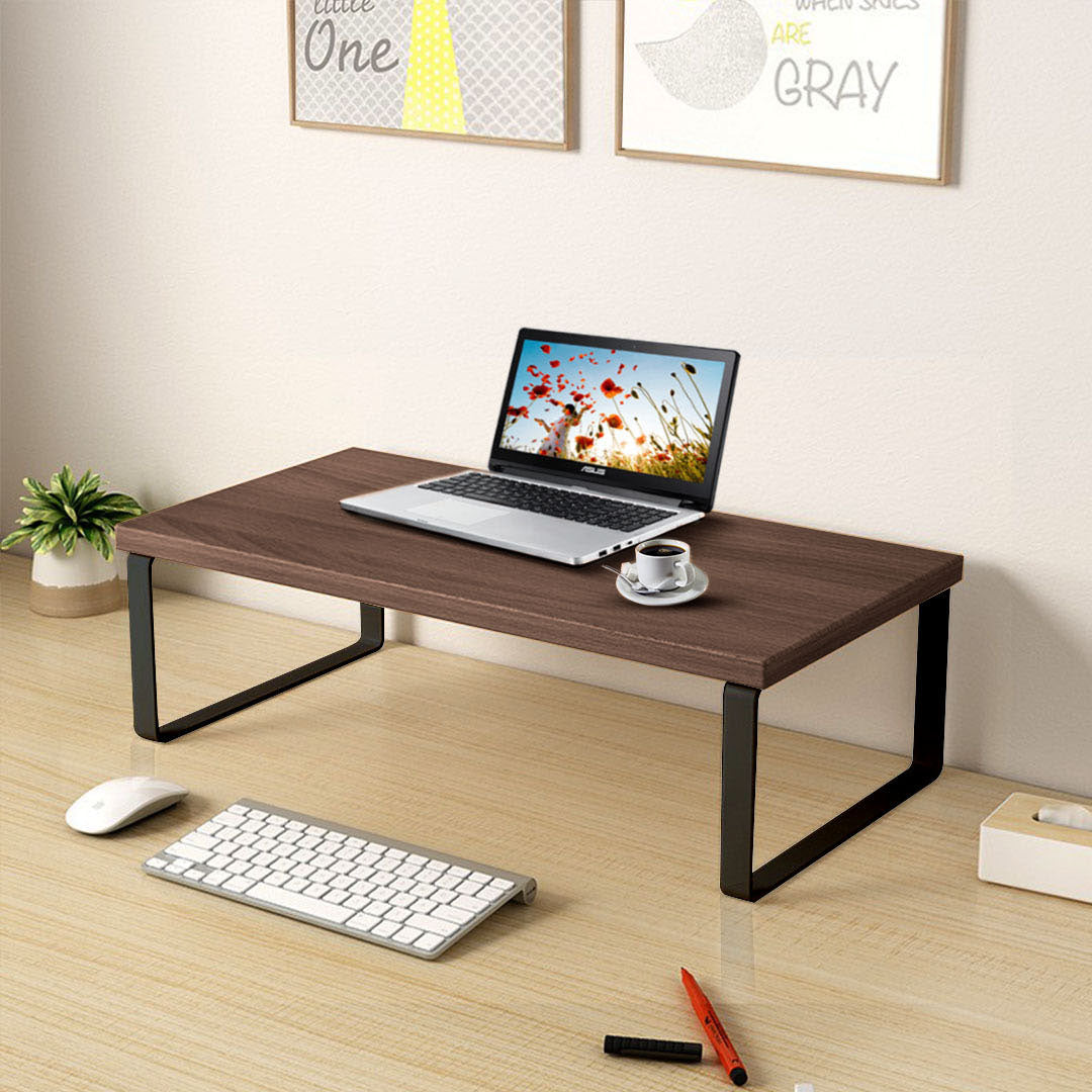 SOGA 40cm Black Computer Monitor Heightening Stand Desktop Support Station Rack • LUZ-Level001