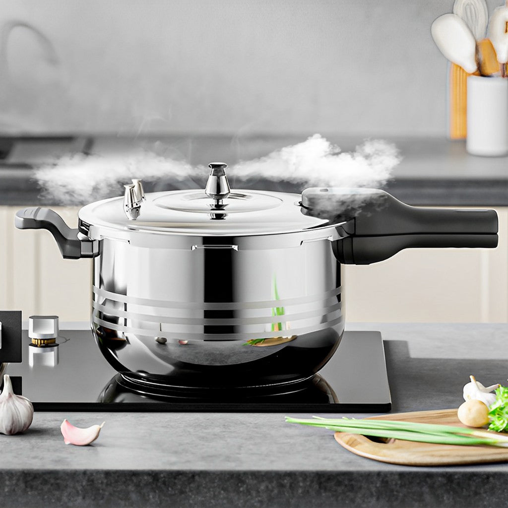 5L Commercial Grade Stainless Steel Pressure Cooker • LUZ-StainlessSteelPressureCooker5L