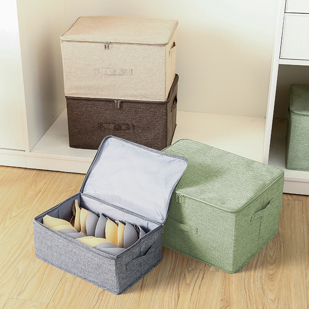 SOGA 2X Green Large Portable Double Zipper Storage Box Moisture Proof Clothes Basket Foldable Home Organiser • LUZ-SBox028X2
