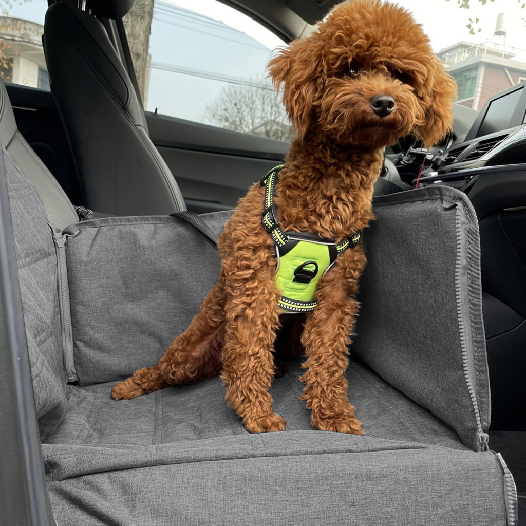 SOGA 2X Grey Car Pet Sitting Bag Breathable Safety Travel Portable Carrier Pouch Travel Essentials • LUZ-CarPetBag071X2