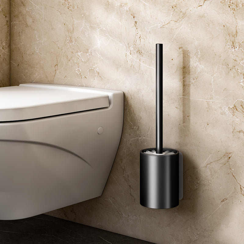 SOGA 27cm Wall-Mounted Toilet Brush with Holder Bathroom Cleaning Scrub Black • LUZ-TAN1043