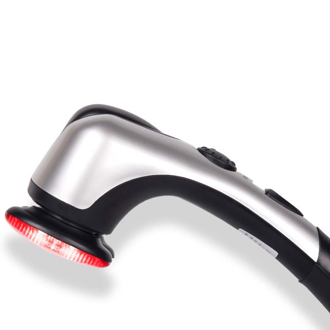 SOGA 2X Deluxe Handheld Percussion Soothing Body Massager • LUZ-MassagerSilver2HeadsX2
