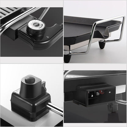 SOGA 2X 68cm Electric BBQ Grill Teppanyaki Plate Non-Stick Surface Hot Plate Kitchen 6-8 Person • LUZ-KoreanBBQPlate68CMX2