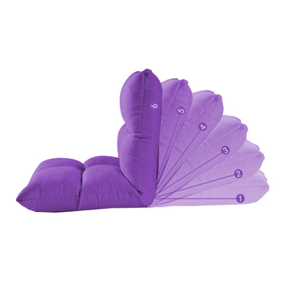 SOGA 2X Lounge Floor Recliner Adjustable Lazy Sofa Bed Folding Game Chair Purple • LUZ-LoungeFabricPurpleX2