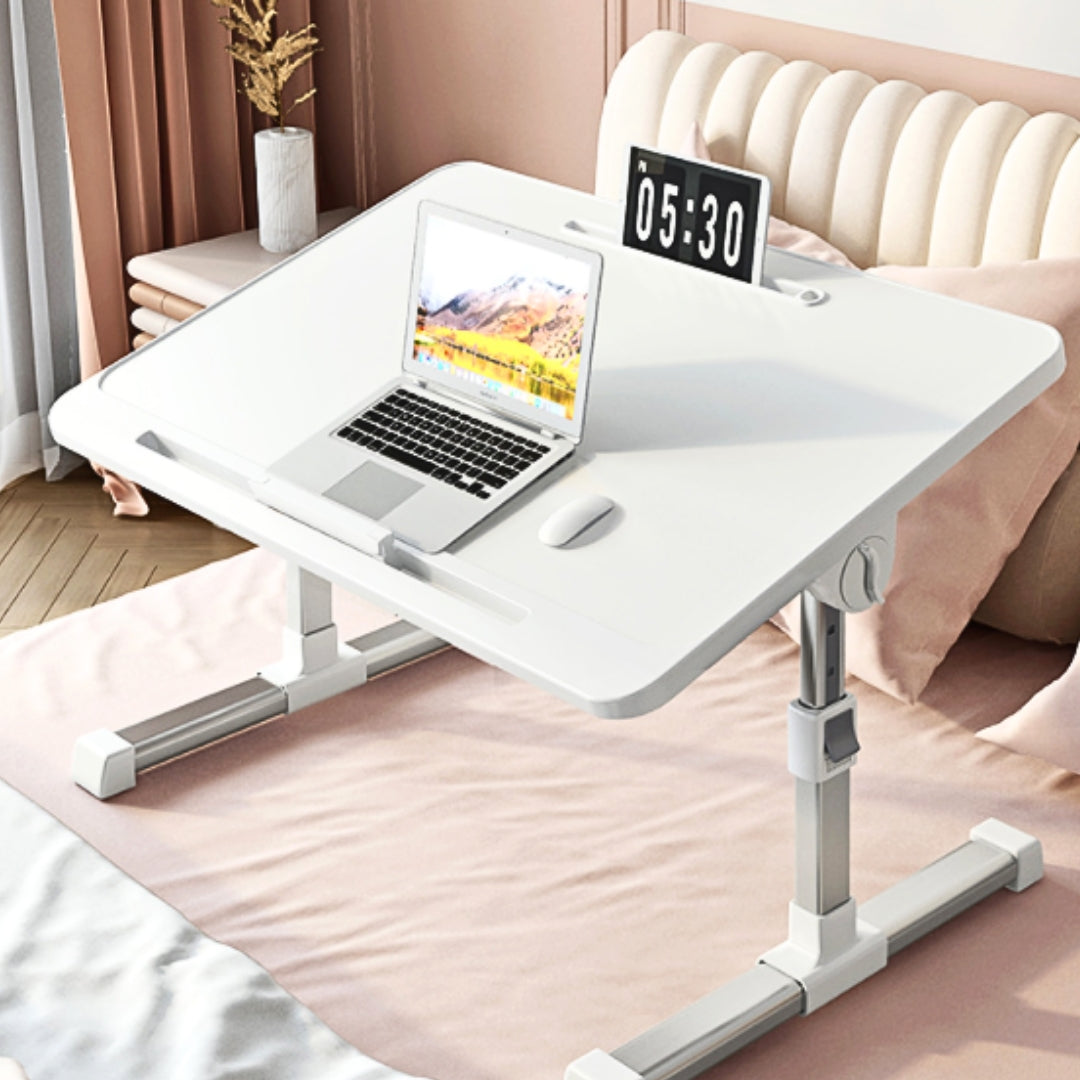 SOGA 2X 60X40cm Grey Small Laptop Bed Portable Foldable Study Table Adjustable • LUZ-BedTableA7X2