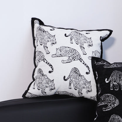 SOGA 45cm Throw Pillow White & Black Leopard Light Luxury Decorative Cushion for Living Room • LUZ-FrenchCushion295