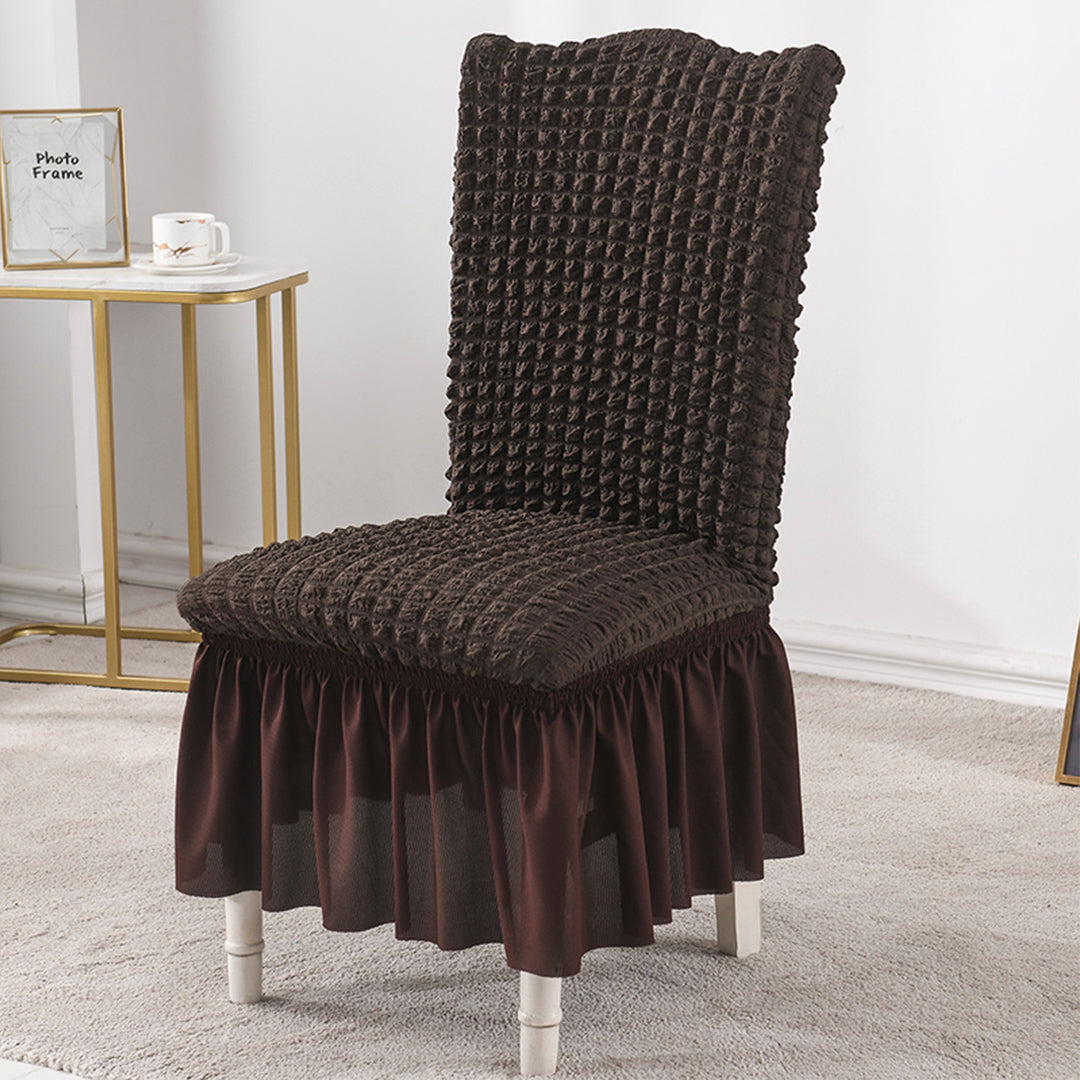 SOGA Coffee Chair Cover Seat Protector with Ruffle Skirt Stretch Slipcover Wedding Party Home Decor • LUZ-Chaircov24D
