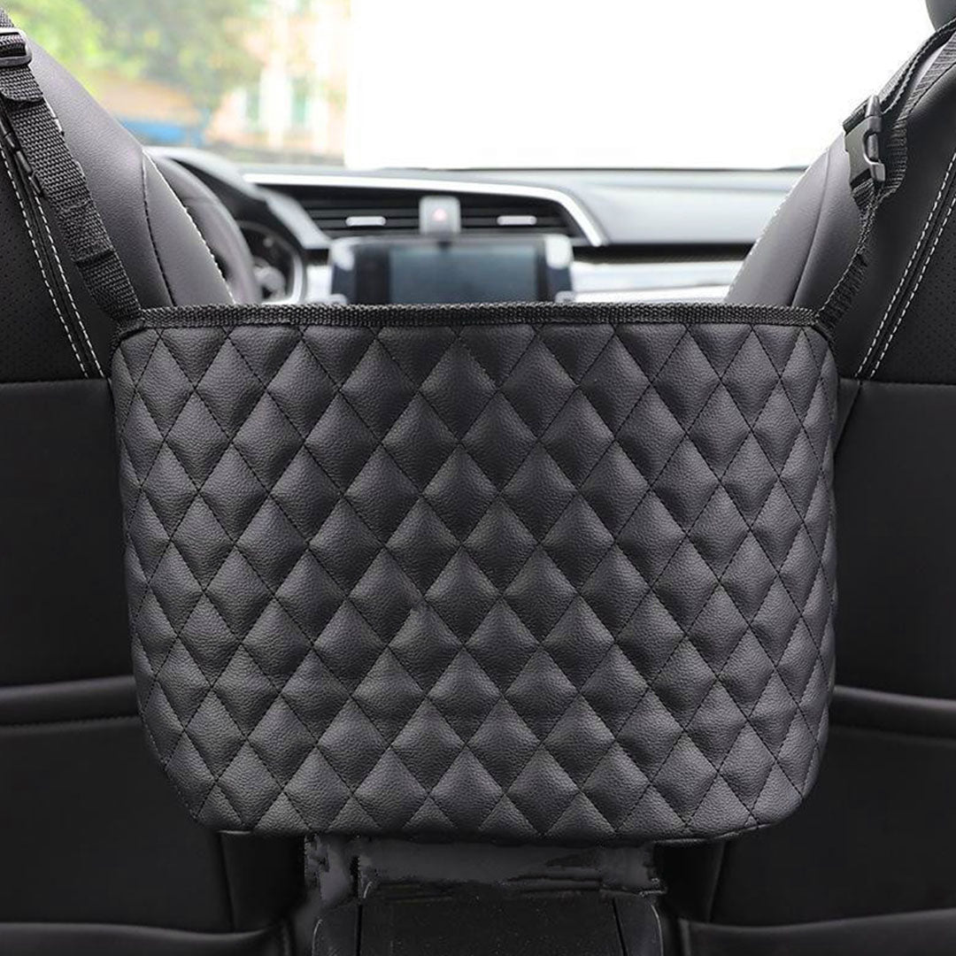 SOGA Black Leather Car Storage Portable Hanging Organizer Backseat Multi-Purpose Interior Accessories Bag • LUZ-CarStorageBag312