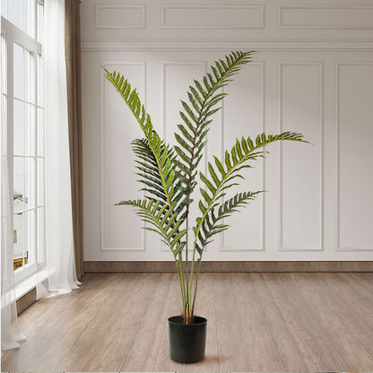 SOGA 2X 150cm Artificial Green Rogue Hares Foot Fern Tree Fake Tropical Indoor Plant Home Office Decor • LUZ-APlantLGY156QX2