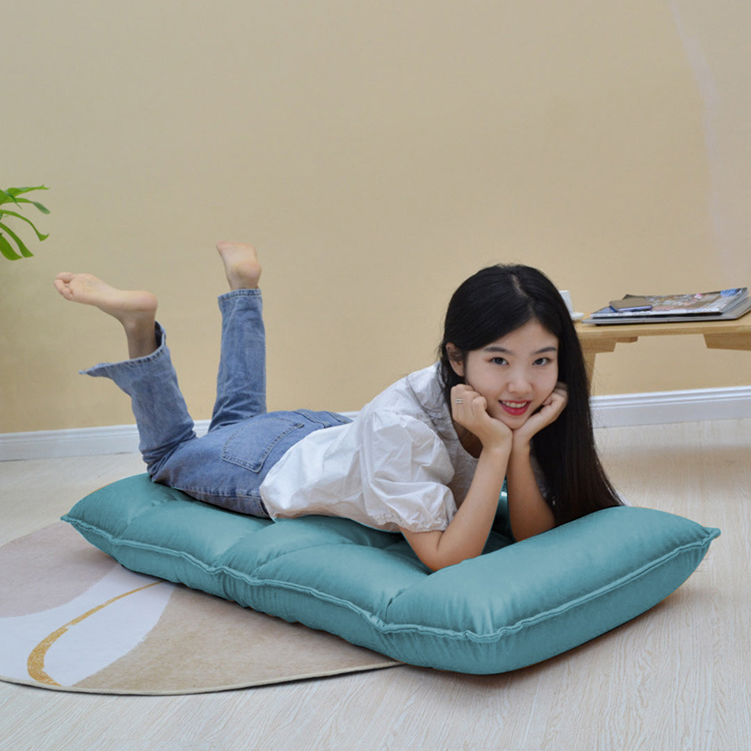 SOGA 4X Green Lounge Recliner Lazy Sofa Bed Tatami Cushion Collapsible Backrest Seat Home Office Decor • LUZ-LoungeC3811X4