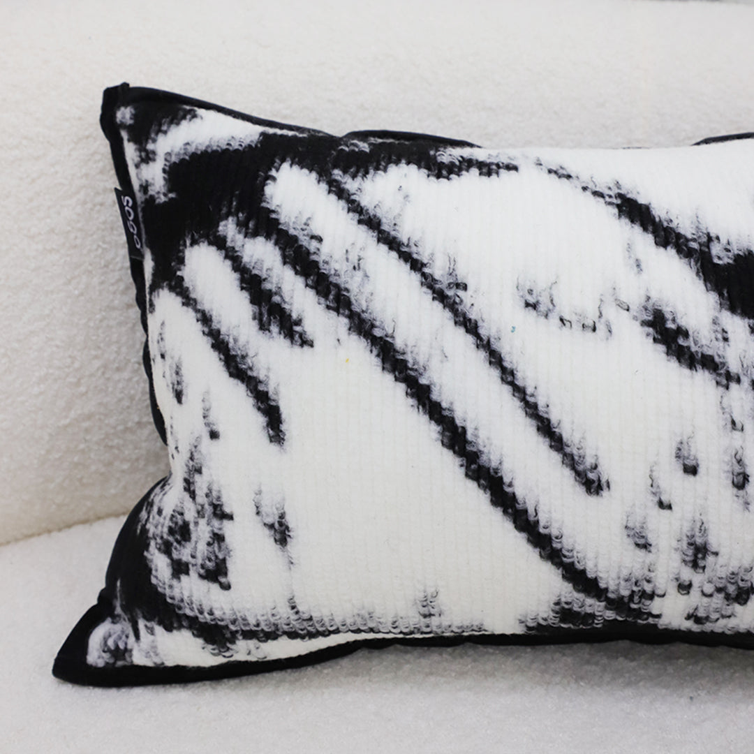 SOGA 35cm Throw Pillow Black and White Leopard Thick Premium Polyester Fiber for Home Decor • LUZ-FrenchCushion324