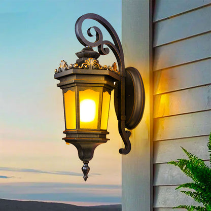 Vintage Lantern 6X 62cm Wall Light Elegant Aluminum & Glass Design Classic Outdoor Lighting Rustic Vintage Style • LUZ-Lamp320M2X6