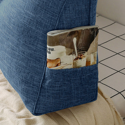 SOGA 120cm Blue Triangular Wedge Bed Pillow Headboard Backrest Bedside Tatami Cushion Home Decor • LUZ-Pillow4112