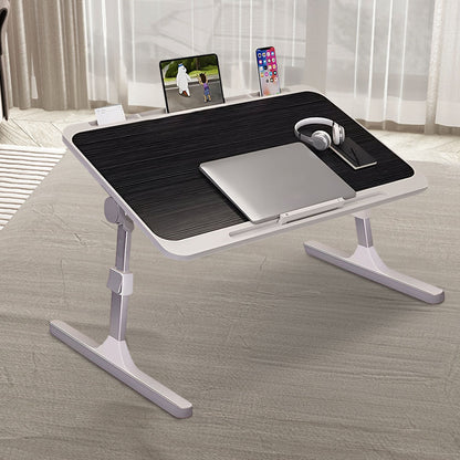 SOGA 70X45cm Black Small Laptop Bed Portable Foldable Study Table Adjustable • LUZ-BedTableA15