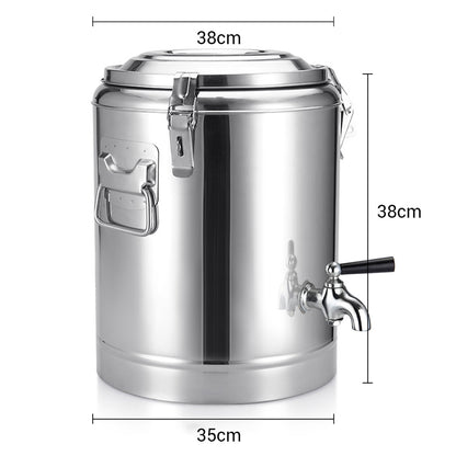 SOGA 2X 22L Stainless Steel Insulated Stock Pot Dispenser Hot & Cold Beverage Container With Tap • LUZ-InsulatedPotwTap3102X2
