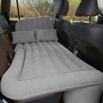 SOGA Grey Inflatable Car Boot Mattress Portable Camping Air Bed Travel Sleeping Essentials • LUZ-CarMat014