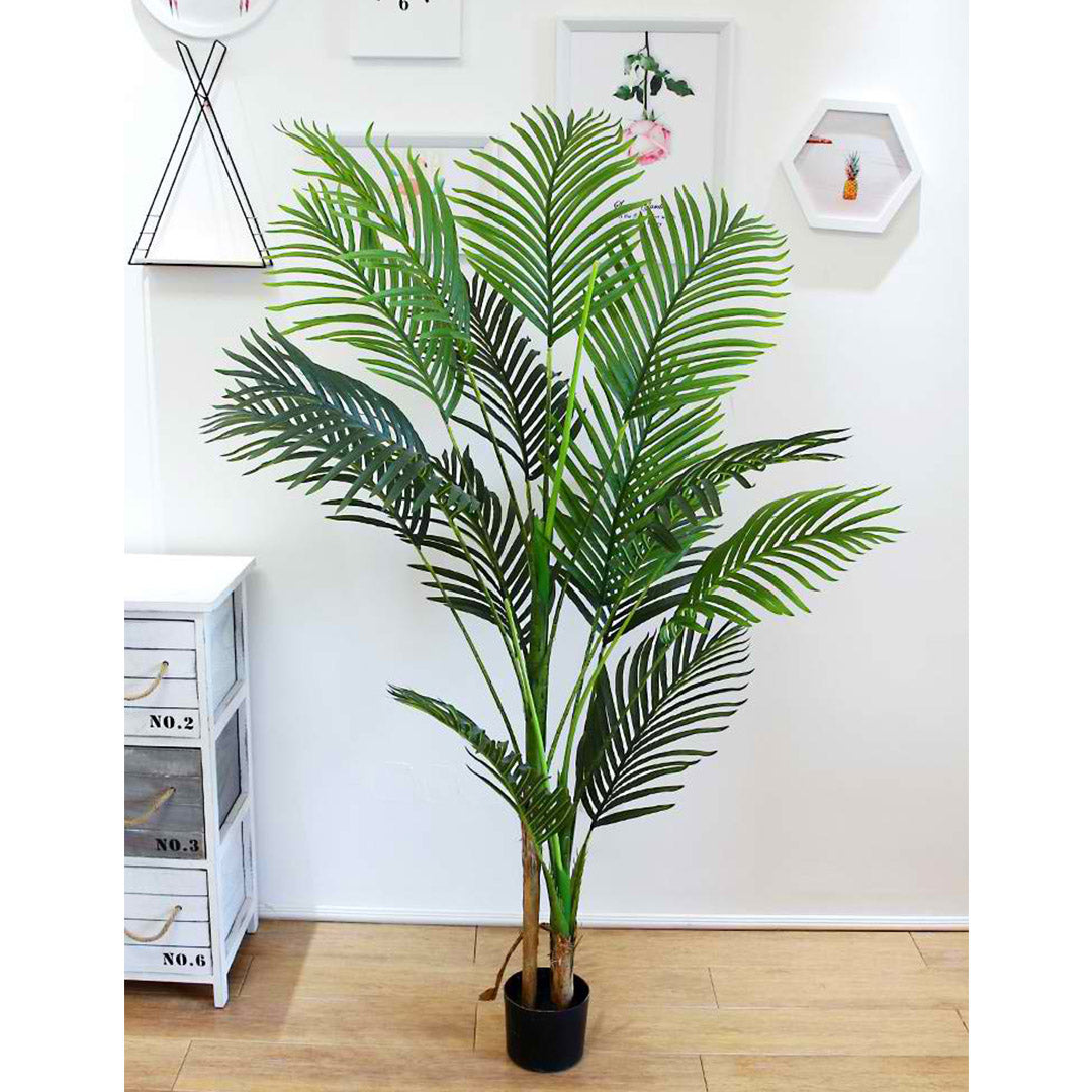 SOGA 2X 145cm Green Artificial Indoor Swallowtail Sunflower Tree Fake Plant Simulation Decorative • LUZ-APlantFH14510X2