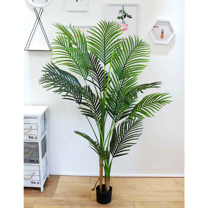 SOGA 2X 145cm Green Artificial Indoor Swallowtail Sunflower Tree Fake Plant Simulation Decorative • LUZ-APlantFH14510X2