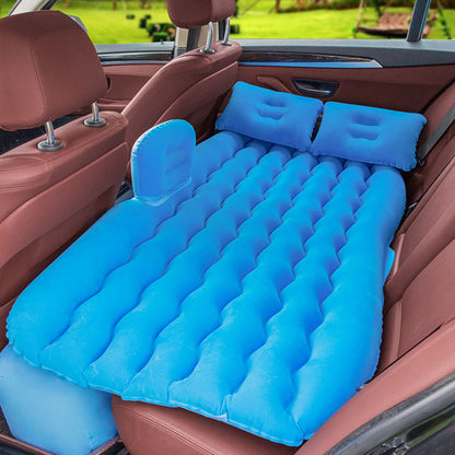 SOGA 2X Blue Ripple Inflatable Car Mattress Portable Camping Air Bed Travel Sleeping Kit Essentials • LUZ-CarMat008X2