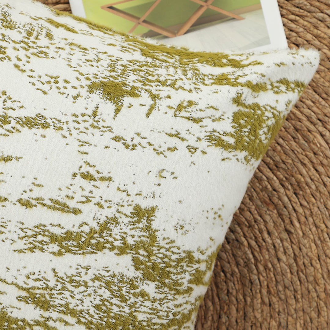 SOGA 50cm Throw Pillow White and Olive Green Deluxe Polyester Fiber and Cotton  for Home Decor • LUZ-FrenchCushion327