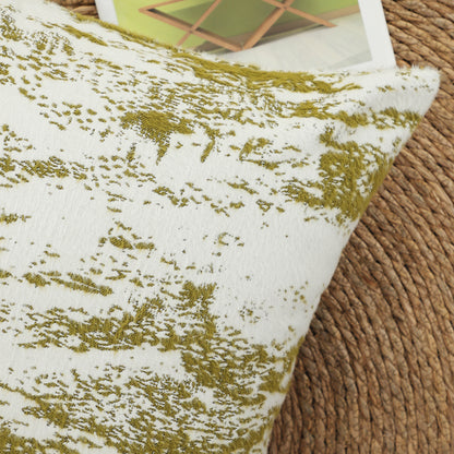 SOGA 50cm Throw Pillow White and Olive Green Deluxe Polyester Fiber and Cotton  for Home Decor • LUZ-FrenchCushion327