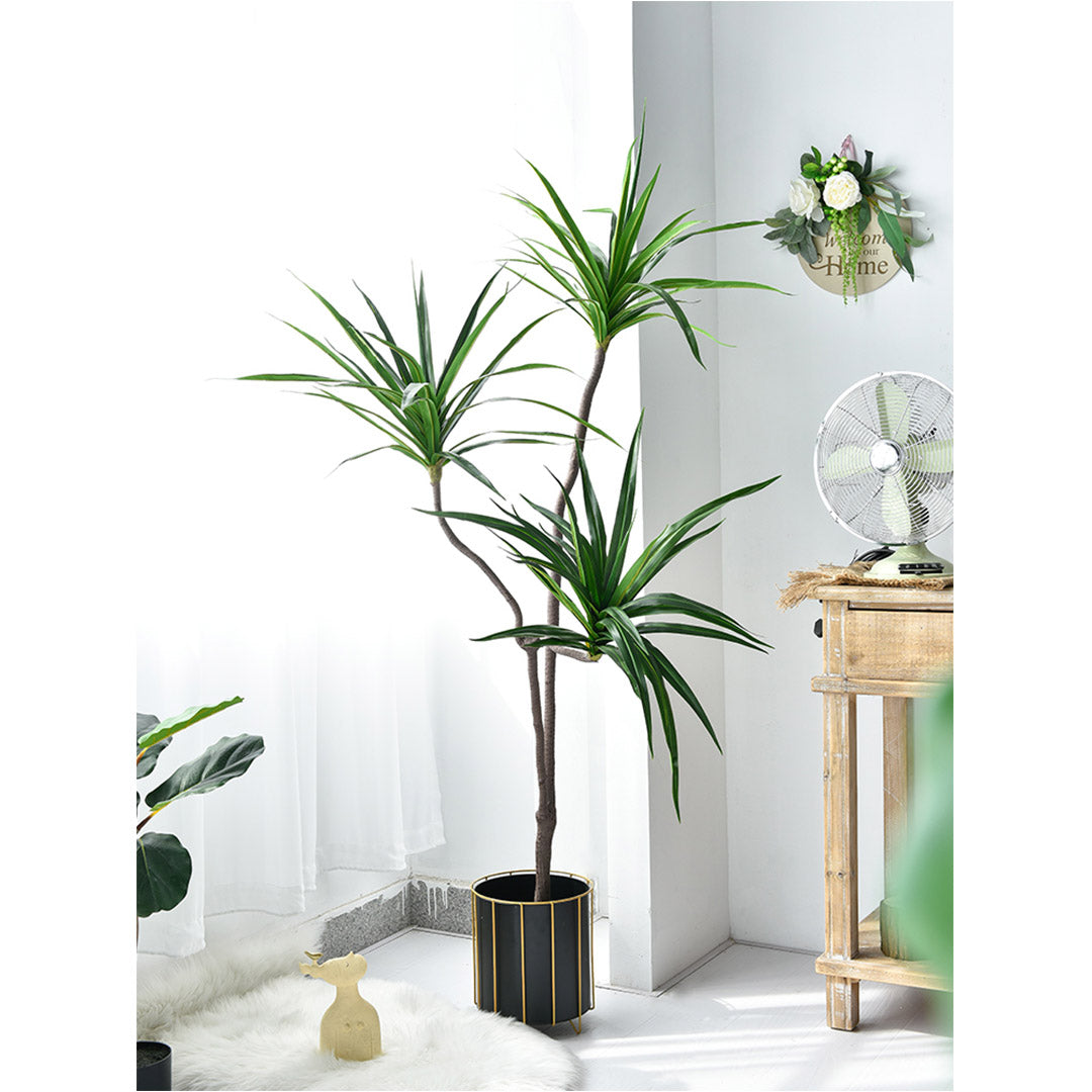 SOGA 180cm Green Artificial Indoor Brazlian Iron Tree Fake Plant Decorative 3 Heads • LUZ-APlantFHBS18090