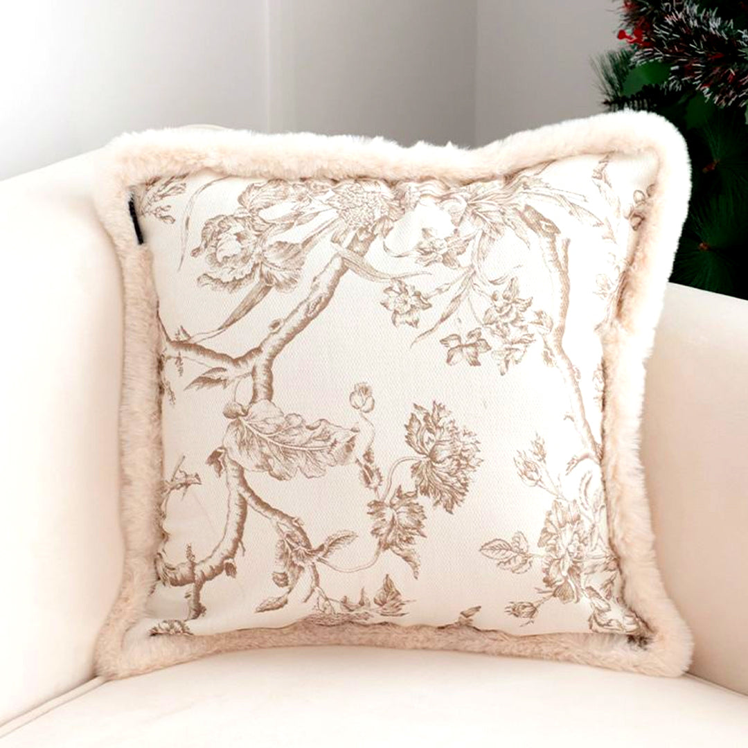 SOGA 50cm Light Luxury French Style Printed Plush Pillow Set Throw Pillow • LUZ-FrenchCushion207