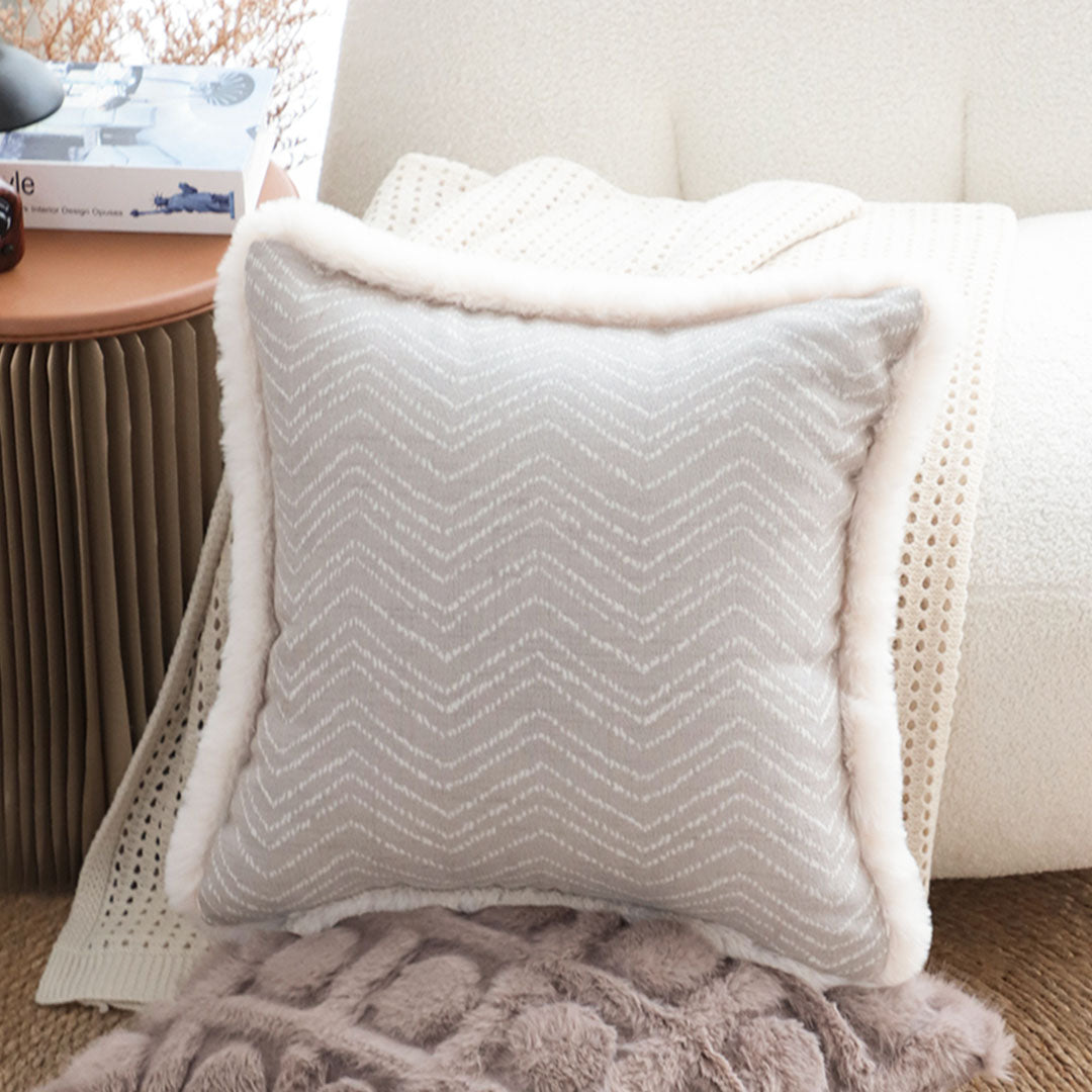 SOGA 45cm Wabi-sabi Herringbone Square Throw Pillow • LUZ-FrenchCushion264