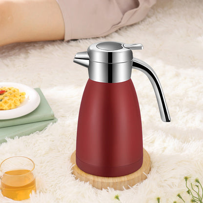 SOGA 2X 2.2L Stainless Steel Insulated Vacuum Flask WaterBottle Red • LUZ-WaterJug22REDX2