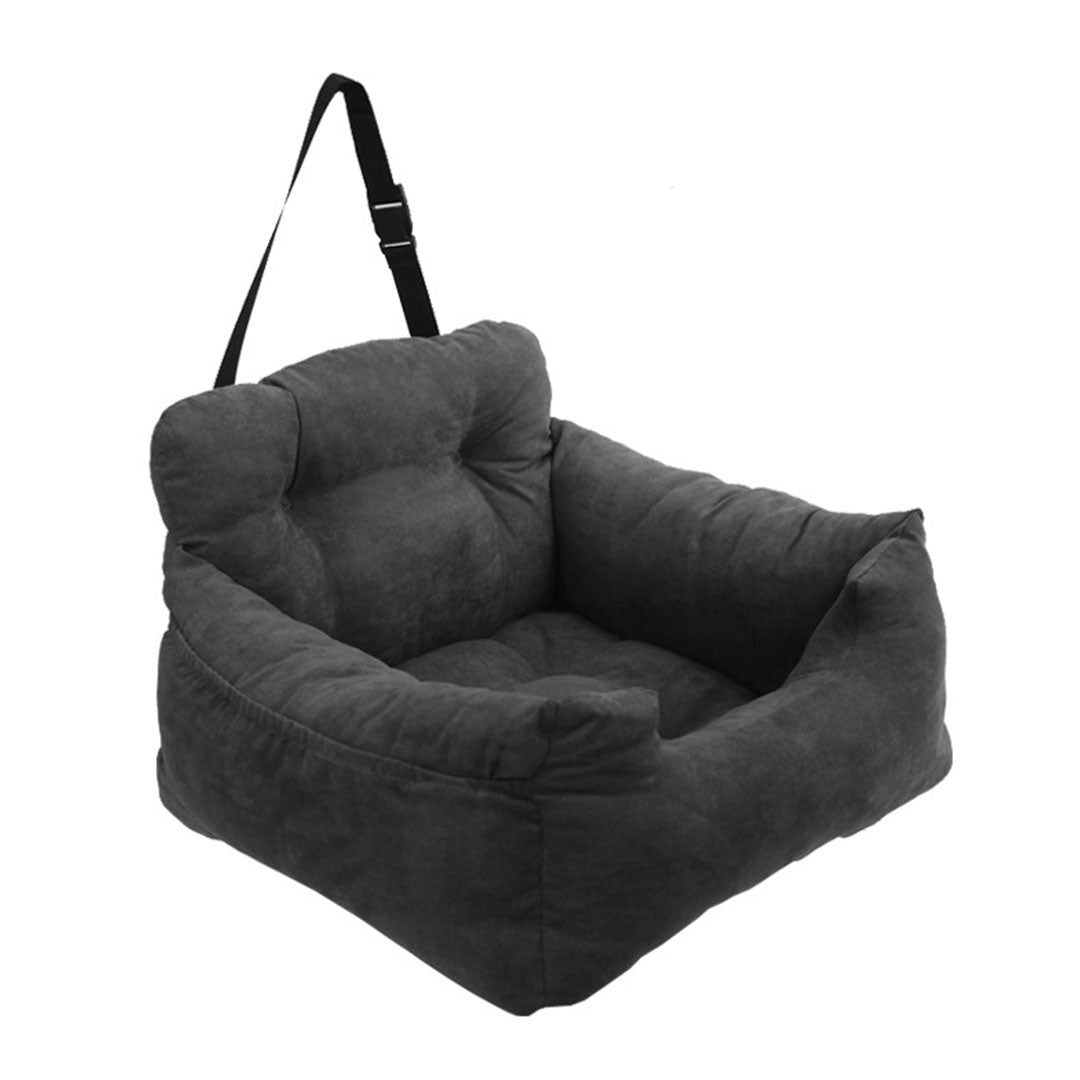 SOGA Grey Pet Car Seat Sofa Safety Soft Padded Portable Travel Carrier Bed • LUZ-CarPet123