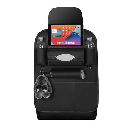SOGA 2X  PVC Leather Car Back Seat Storage Bag Multi-Pocket Organizer Backseat and iPad Mini Holder Black • LUZ-CarStorage1SeatBagBLKX2